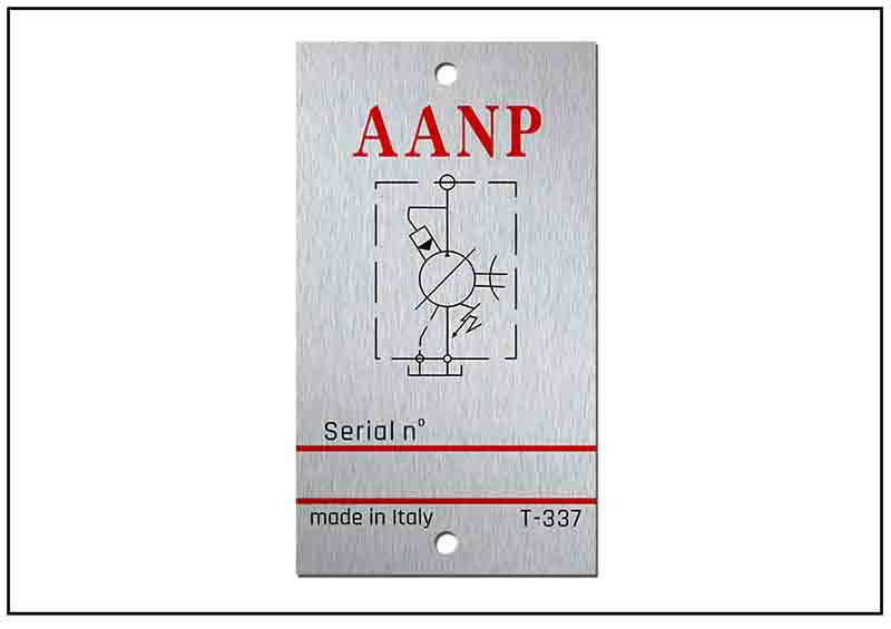 電磁閥溢流閥銘牌標(biāo)牌